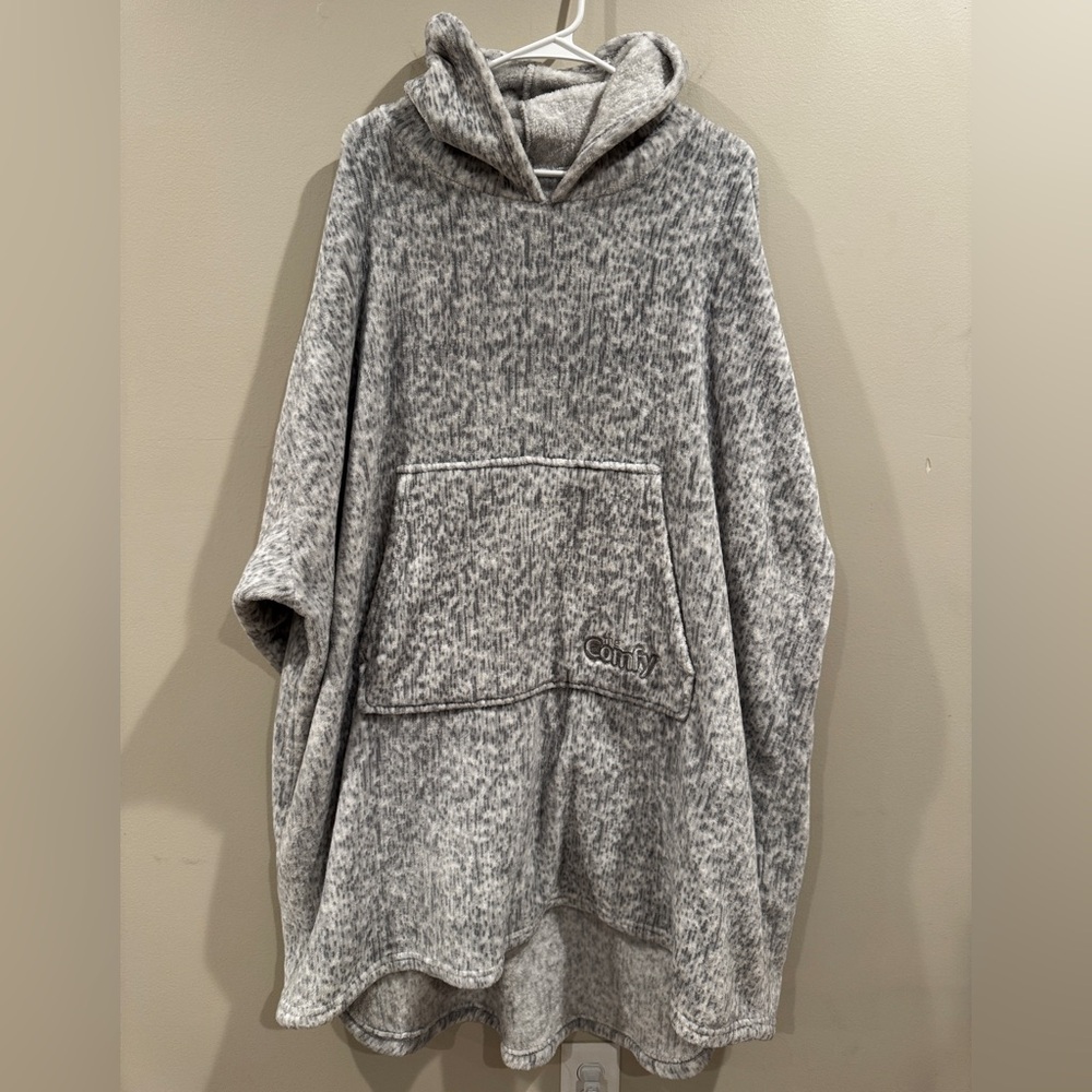 The Comfy Oversized‎ Hooded Blanket Sweater Dream Heather Gray Adult / One Size